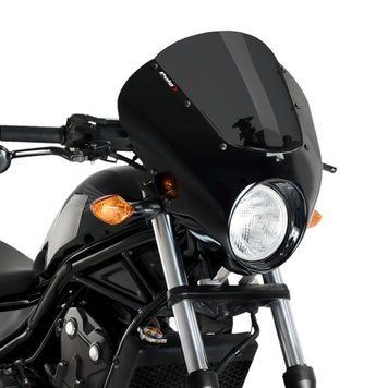 Полуобтекатель для Honda Rebel 500 CMX 17-19 Puig Dark Night 21101F матово-черный темно-дымчатый