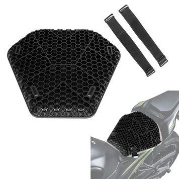 Гелева подушка сидіння сумісна з Honda CB 650 F/R Tourtecs AC2 TPE Gel L, чорна.