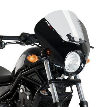Полуобтекатель для Honda Rebel 500 CMX 17-19 Puig Dark Night 21101H матово-черного цвета