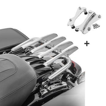 Задній багажник + док-комплект підходить для Harley Davidson Touring 14-25 Craftride XB хром