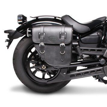 Мотоциклетная седельная сумка правая Craftride Texas 10Ltr для чоппера черная
