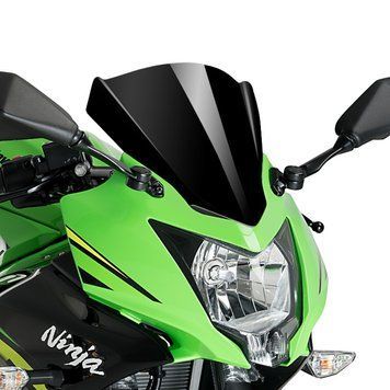Ветровое стекло Z для Kawasaki Ninja 125 19-22 черный Puig 3539N