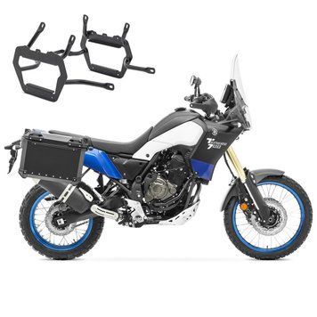 Алюмінієві бічні кофри Bagtecs XW30 чорного кольору + багажник для Yamaha Tenere 700 / World Rally / Raid 19-26
