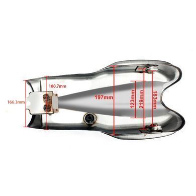 Топливный бак Cafe Racer совместим с Honda CB 500 / F / S 10Ltr 1960s от Craftride