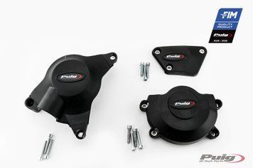Захисні кришки двигуна (трекові) Puig для YAMAHA YZF-R6 RACE 2021-2024 чорного цвета 21521N