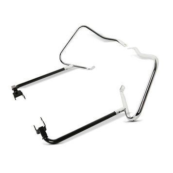 Захисні дуги бічних кофрів для Harley Davidson Electra Glide Ultra Limited 14-25, задній захист, хром Craftride