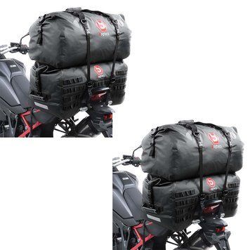 Комплект из 2 сумок для мотоцикла Bagtecs SX70 + XF80 Водонепроницаемая дорожная сумка на заднее сиденье 150л