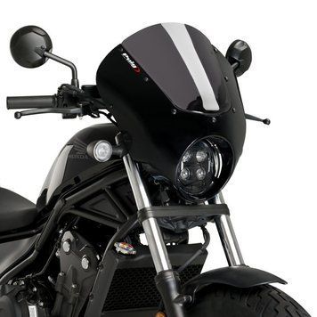 Полуобтекатели для Honda Rebel 500 CMX 20-25 Puig Dark Night 21102F глянцево-черный темно-дымчатый