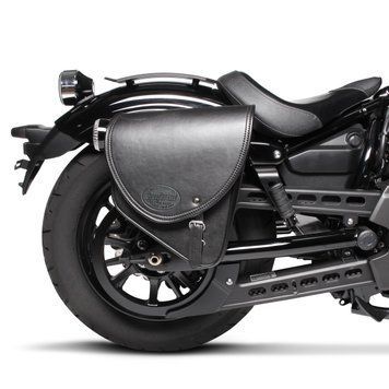 Мотоциклетная седельная сумка правая Craftride Indiana 10Ltr для чоппера черная