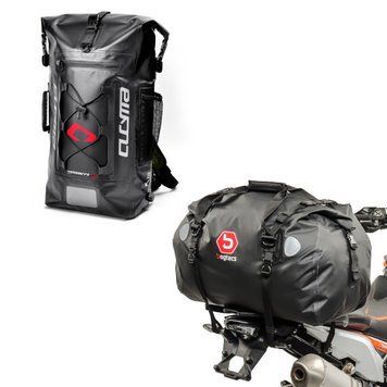 Комплект: сумка-рюкзак з рулонною застібкою, водонепроникна Drybag WPX + задня сумка Drybag XF60, водонепроникна, об'єм 60 л.