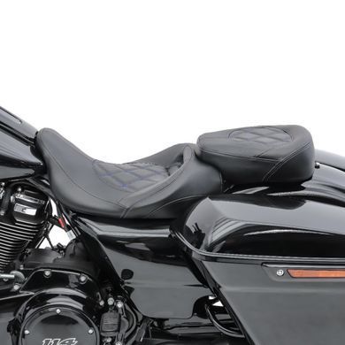 Сидения для Harley Davidson Touring 09-25 comfort seat Craftride RH3 черно-синее