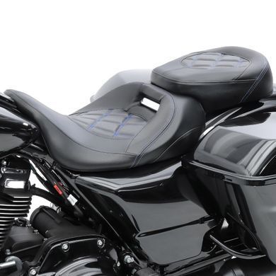 Сидения для Harley Davidson Touring 09-25 comfort seat Craftride RH3 черно-синее