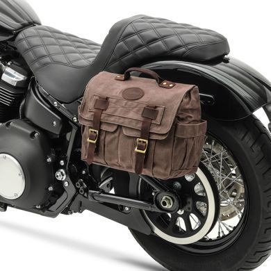 Седельная сумка для мотоцикла Canvas с внутренним брезентовым чехлом Craftride CV1 боковая сумка коричневого цвета