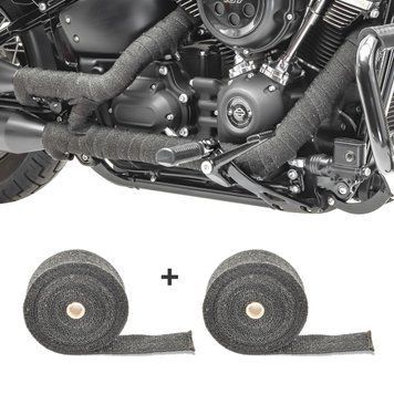 2x термозащитная лента 10 м для Harley Davidson Sportster 1200 / выхлопная лента Custom Craftride BK1