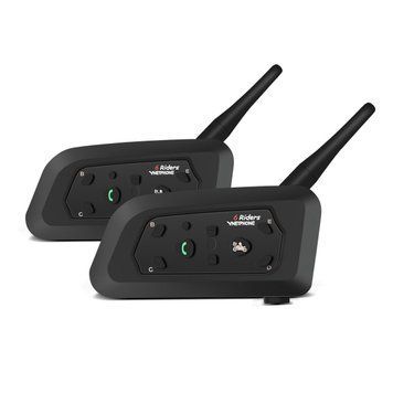 Комплект SI4 Bluetooth Intercom IK6 2 шт. совместимый с Kawasaki VN 900 Classic / Custom Tourtecs