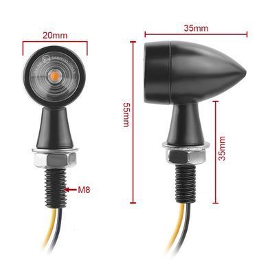 Світлодіодні поворотники Harley Davidson Sportster 883 R Roadster / Superlow з E-mark Lumitecs BL18 прозорі