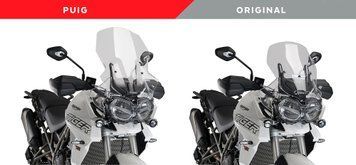 Вітрове скло Touring Puig для TRIUMPH TIGER 800 XRX 2018-2019 димчастого кольору 9656H