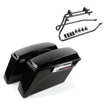Жесткие седельные сумки подходят для Harley Davidson Softail Standard 99-06 Craftride, вкл. Монтажные кронштейны черные