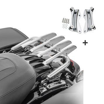 Задній багажник + док-комплект підходить для Harley Davidson Touring 09-13 Craftride XB хром