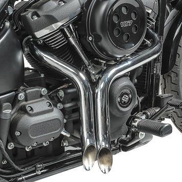 Выхлопная труба Craftride Auspuff для мотоциклов Harley Davidson Dyna Wide Glide 93-17, хромированная.