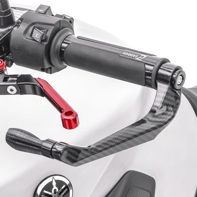 Ручки на руль мотоцикла LG1 комплект с защитой рычагов X6 Zaddox черный S-T1