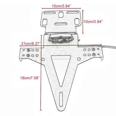 Комплект держателя номерного знака + 4 светодиодных поворотника для KTM 890 Duke R / 790 Duke Zaddox KZ4